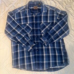 St. John's Bay Plaid Flannel Cabincore Shirt XXLT Big & Tall Heavyweight Cotton